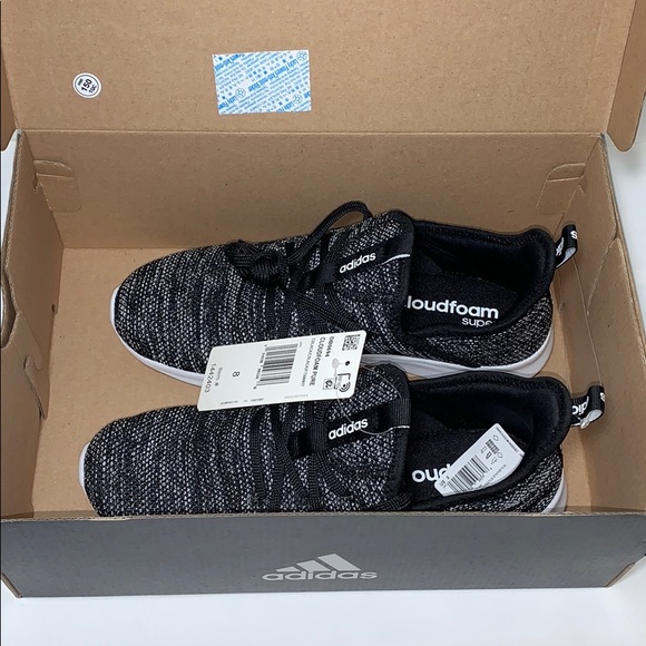 ADIDAS CloudFoam Pure Running Sneakers, Black NIB - Picture 6 of 15